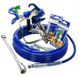 Комплект Graco 17Y220 оригінал США (пістолет Contractor PC 17Y043, шланг BlueMax, сопла FFLP, подовжувач, фільтра) Graco 17Y220 фото