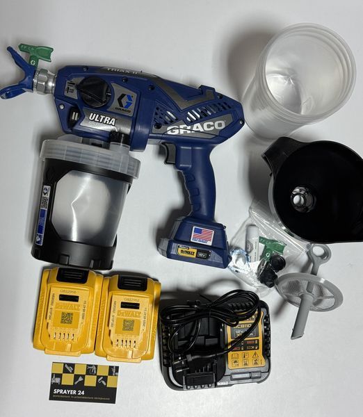 Ручний безповітряний фарборозпилювач Graco Ultra Cordless 17M366 оригінал США (акумуляторний) Graco 17M366 фото